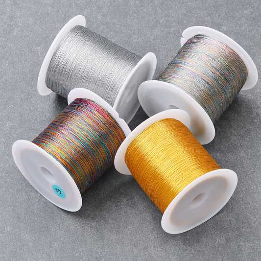 Shimmering Jewelry Cord & Bead Thread for Bracelet Making – 15 Colors