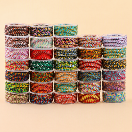 4mm Dragon Scale Nylon Jewelry Cord – 12-Ply Multicolor Thread for DIY