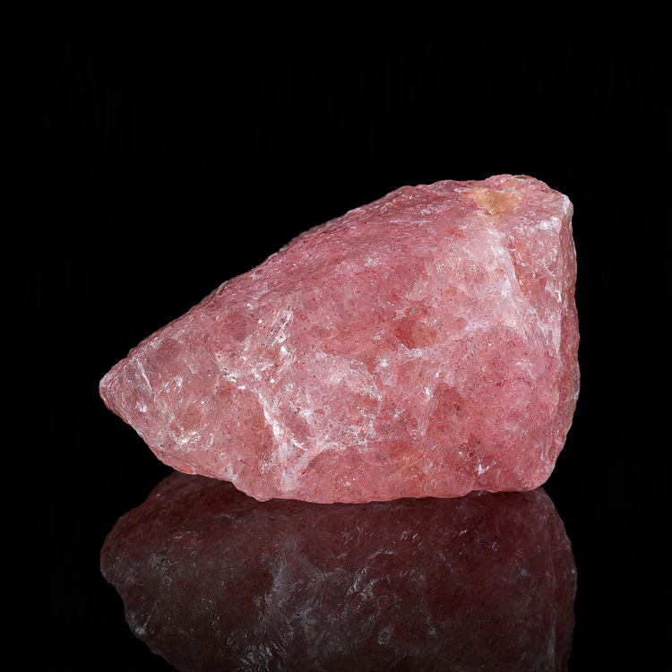 Handmade strawberry quartz bead bracelet