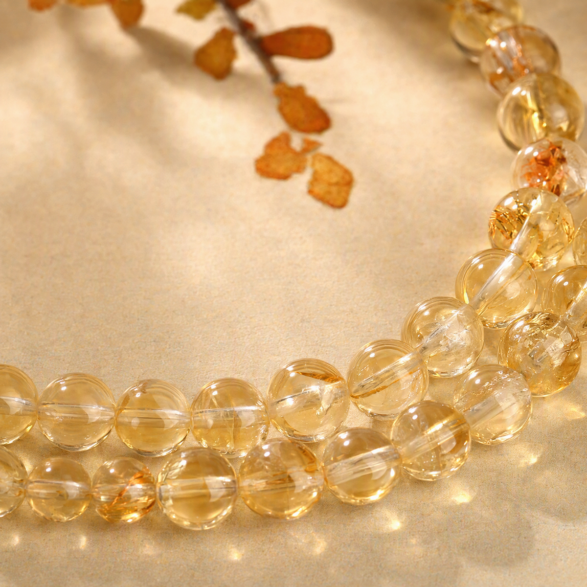 Citrine & Black Gold Super Seven Double-Wrap Bracelet