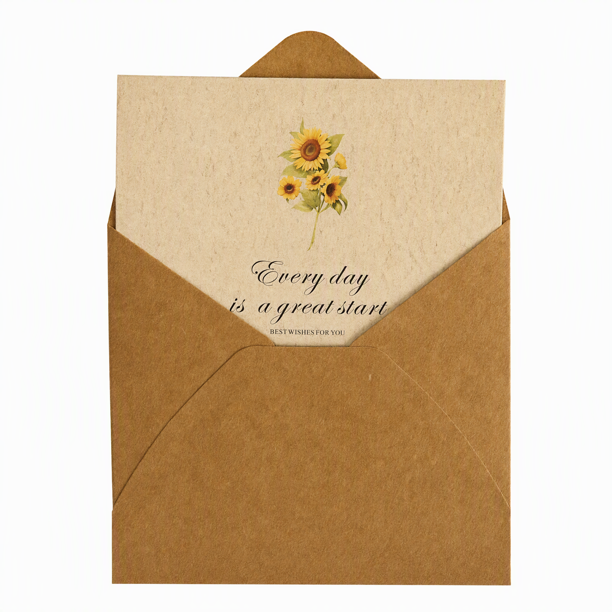 Vintage Greeting Cards with Kraft Envelopes & Gold Foil Seals – 6 Designs