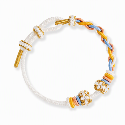Adjustable DIY Woven Bracelet Base – Minimalist Bead-Compatible Lucky String Bracelet
