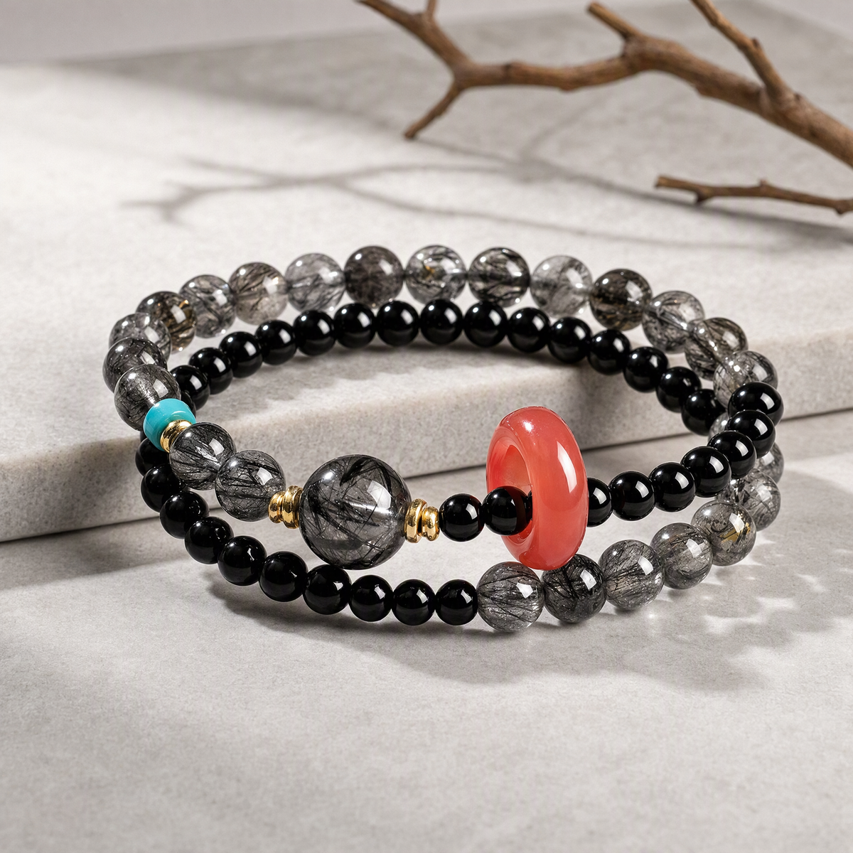 Double-Wrap Crystal Bracelet with Symbolic Charm – 10 Gemstone Designs