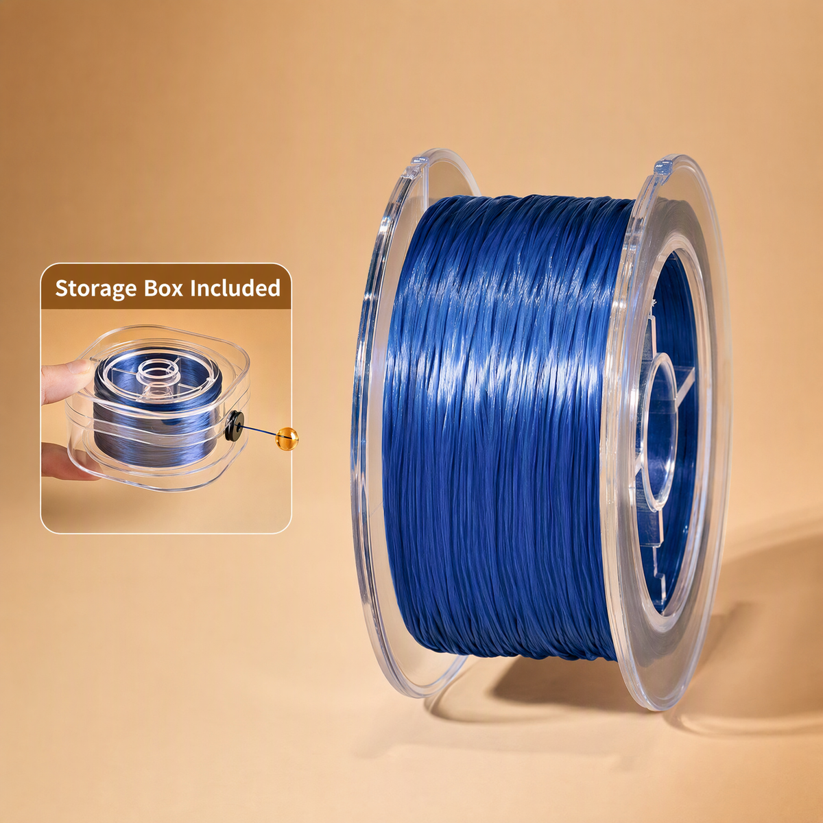 0.6mm Elastic Beading Cord for DIY Bracelets with Storage Box