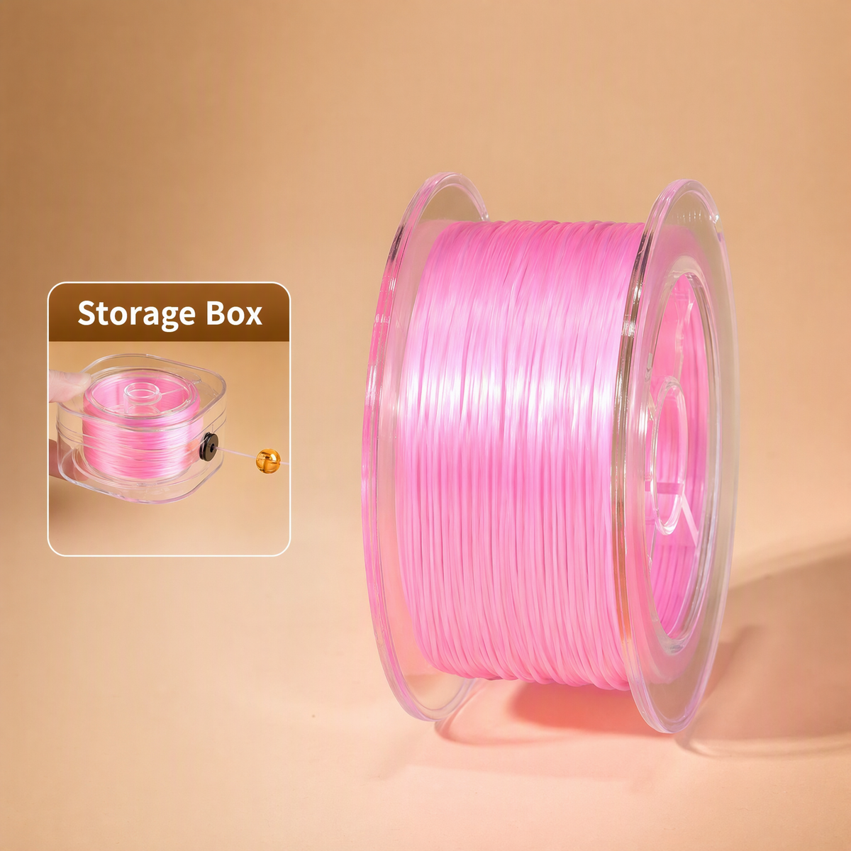 0.6mm Elastic Beading Cord for DIY Bracelets with Storage Box