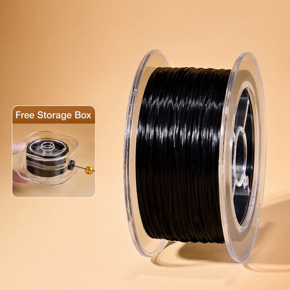 0.6mm Elastic Beading Cord for DIY Bracelets with Storage Box