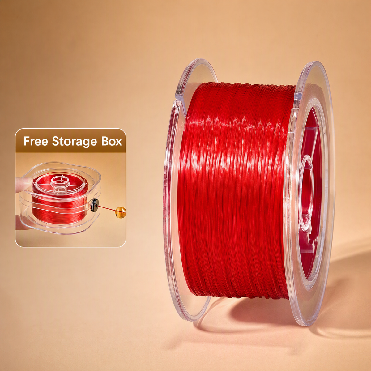 0.6mm Elastic Beading Cord for DIY Bracelets with Storage Box