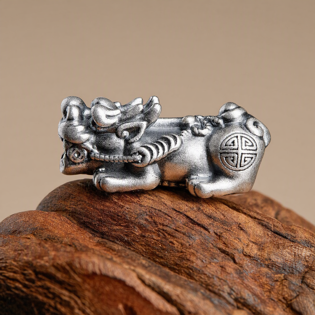 S999 Silver Pixiu & Black Obsidian Bracelet – Vintage Unisex Design