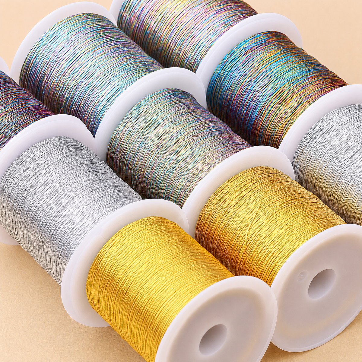Shimmering Jewelry Cord & Bead Thread for Bracelet Making – 15 Colors