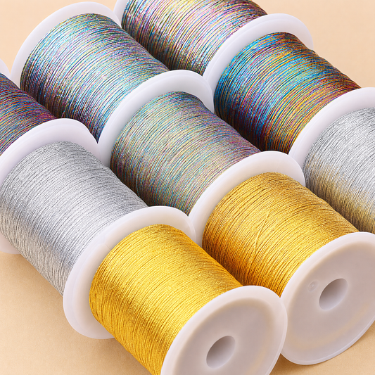 Shimmering Jewelry Cord & Bead Thread for Bracelet Making – 15 Colors