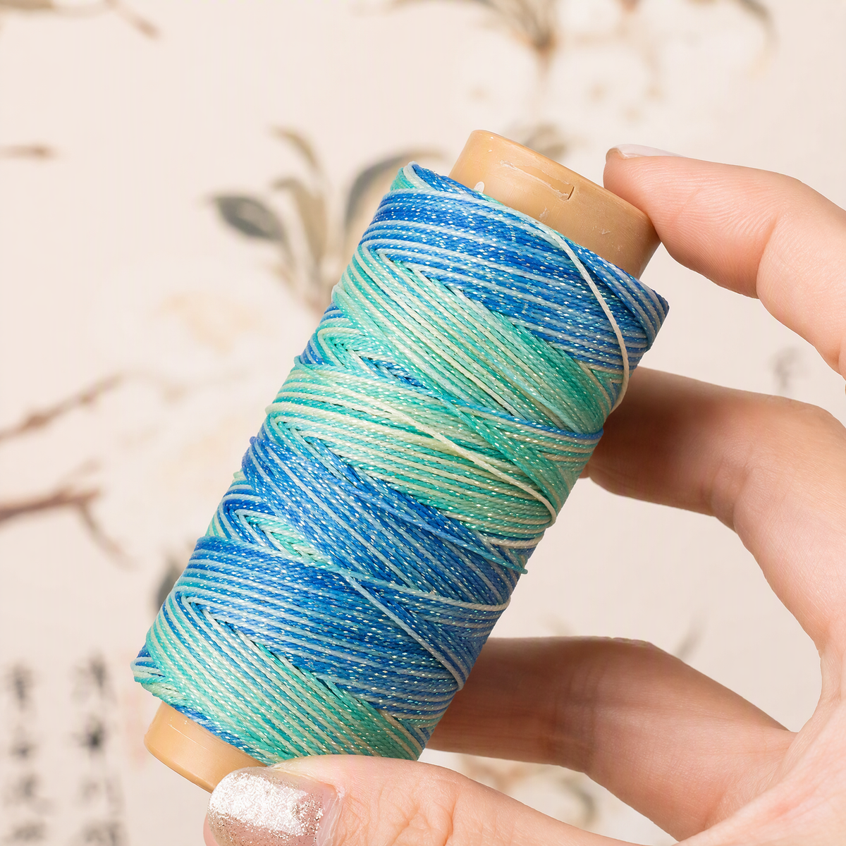 100m 6-Ply Waxed Cord for Bracelet Making – 0.5mm Starry Multicolor Thread