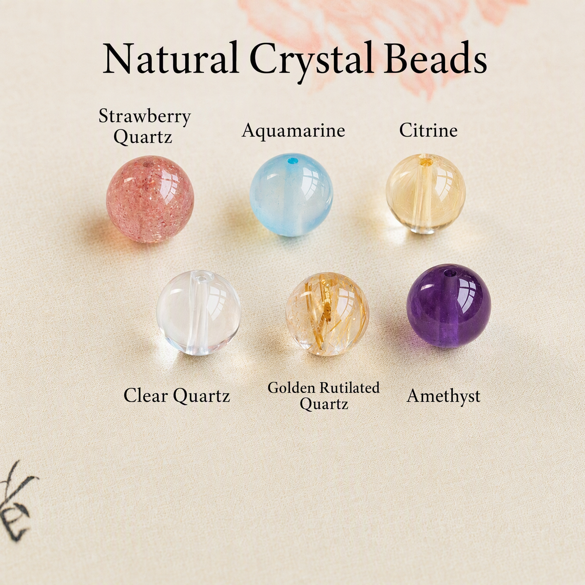 Natural Crystal Loose Beads for DIY Jewelry Making – 6 Gemstone Options