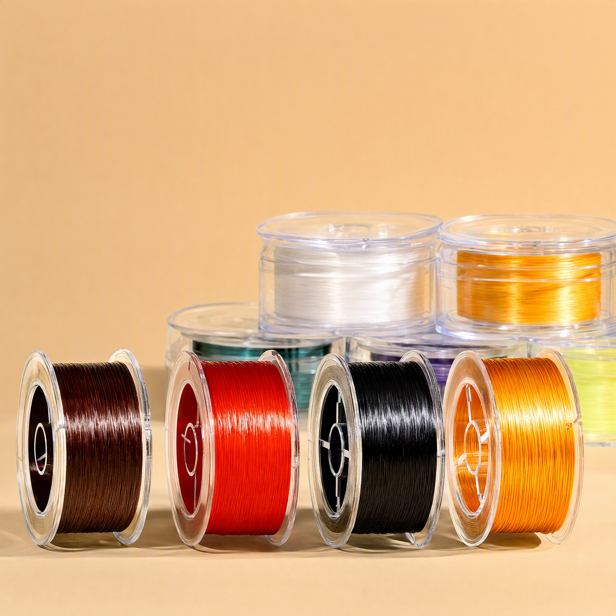 0.6mm Elastic Beading Cord for DIY Bracelets with Storage Box