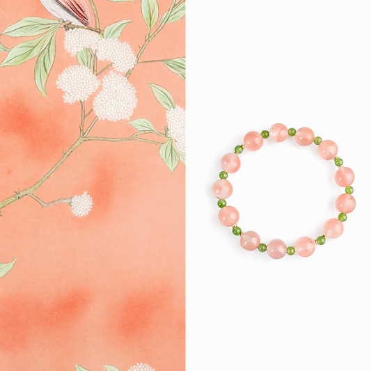 Nanhong Agate & Green Jade Bracelet – Mixed Bead Design