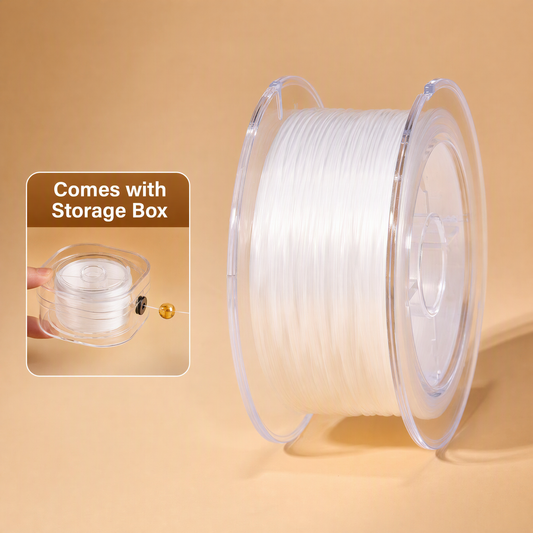 0.6mm Elastic Beading Cord for DIY Bracelets with Storage Box