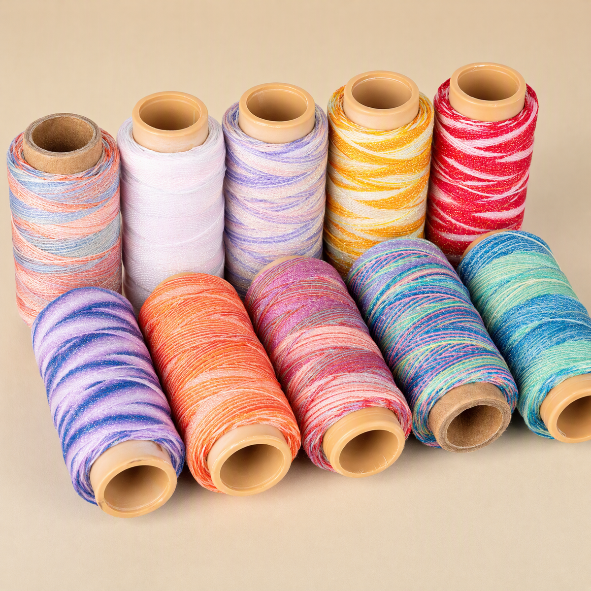 100m 6-Ply Waxed Cord for Bracelet Making – 0.5mm Starry Multicolor Thread