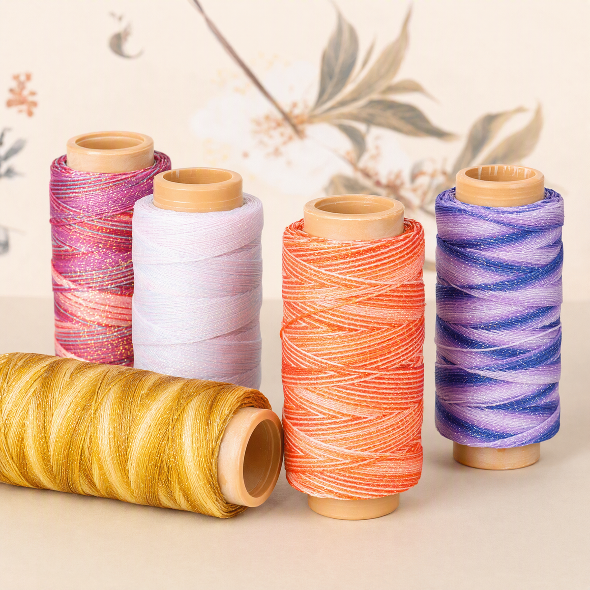 100m 6-Ply Waxed Cord for Bracelet Making – 0.5mm Starry Multicolor Thread