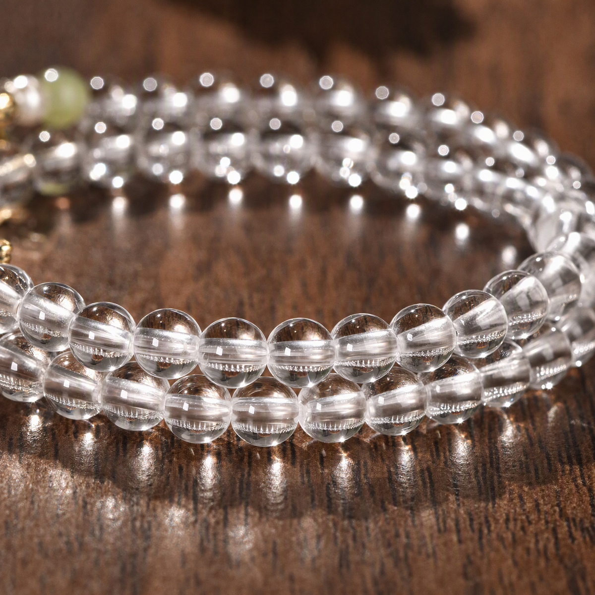 Natural Clear Quartz Rainbow Multigemstone Bracelet with Pearl & 925 Sterling Silver