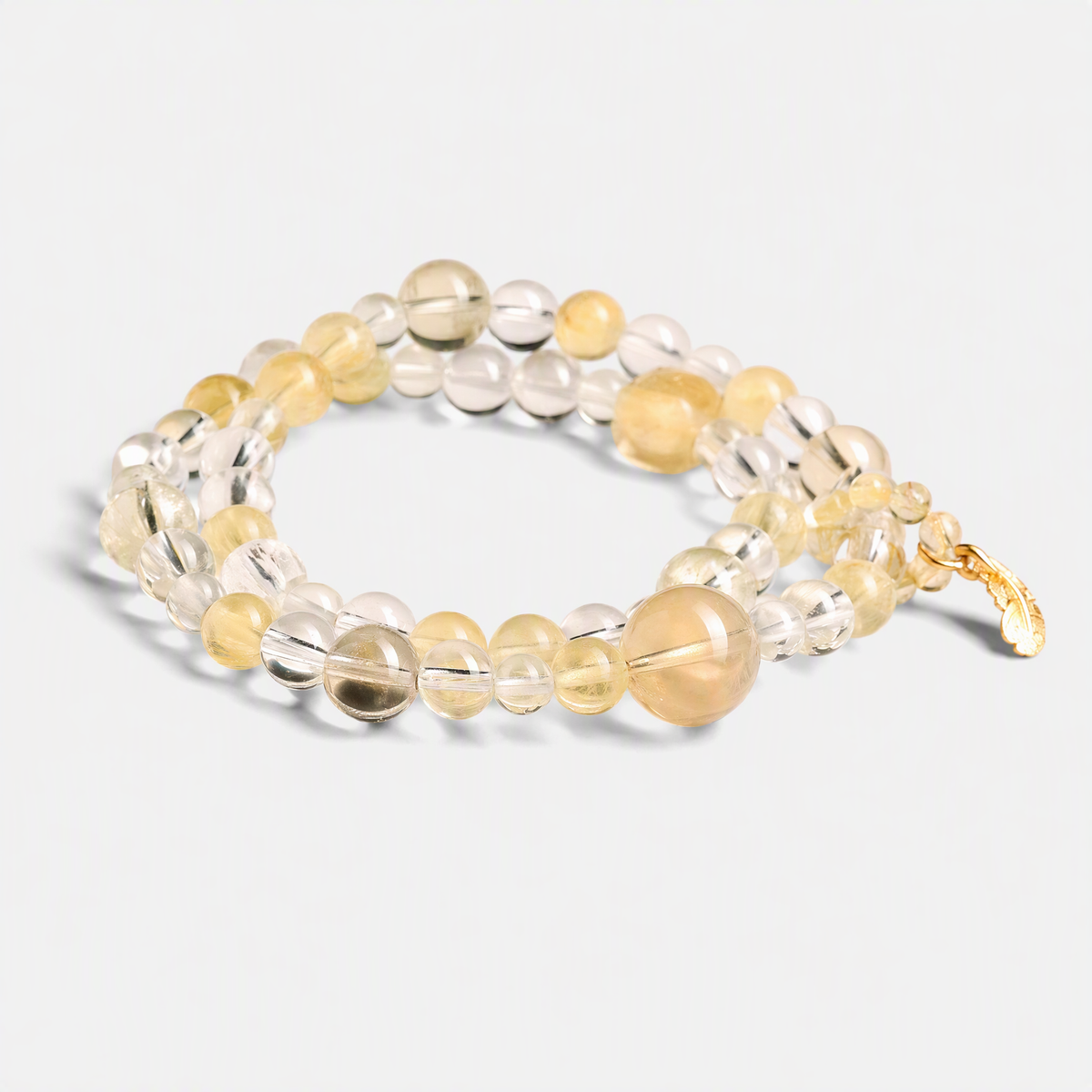 Clear Quartz & Citrine Multi-Layer Bracelet – Natural Crystal Jewelry