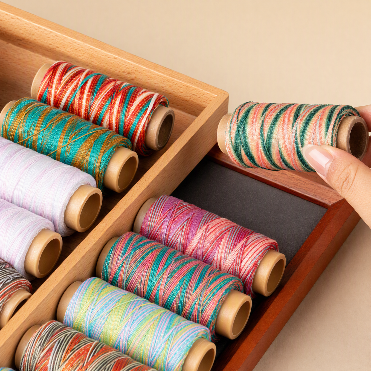 100m 6-Ply Waxed Cord for Bracelet Making – 0.5mm Starry Multicolor Thread