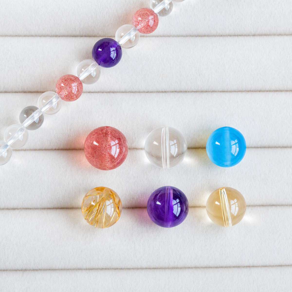 Natural Crystal Loose Beads for DIY Jewelry Making – 6 Gemstone Options