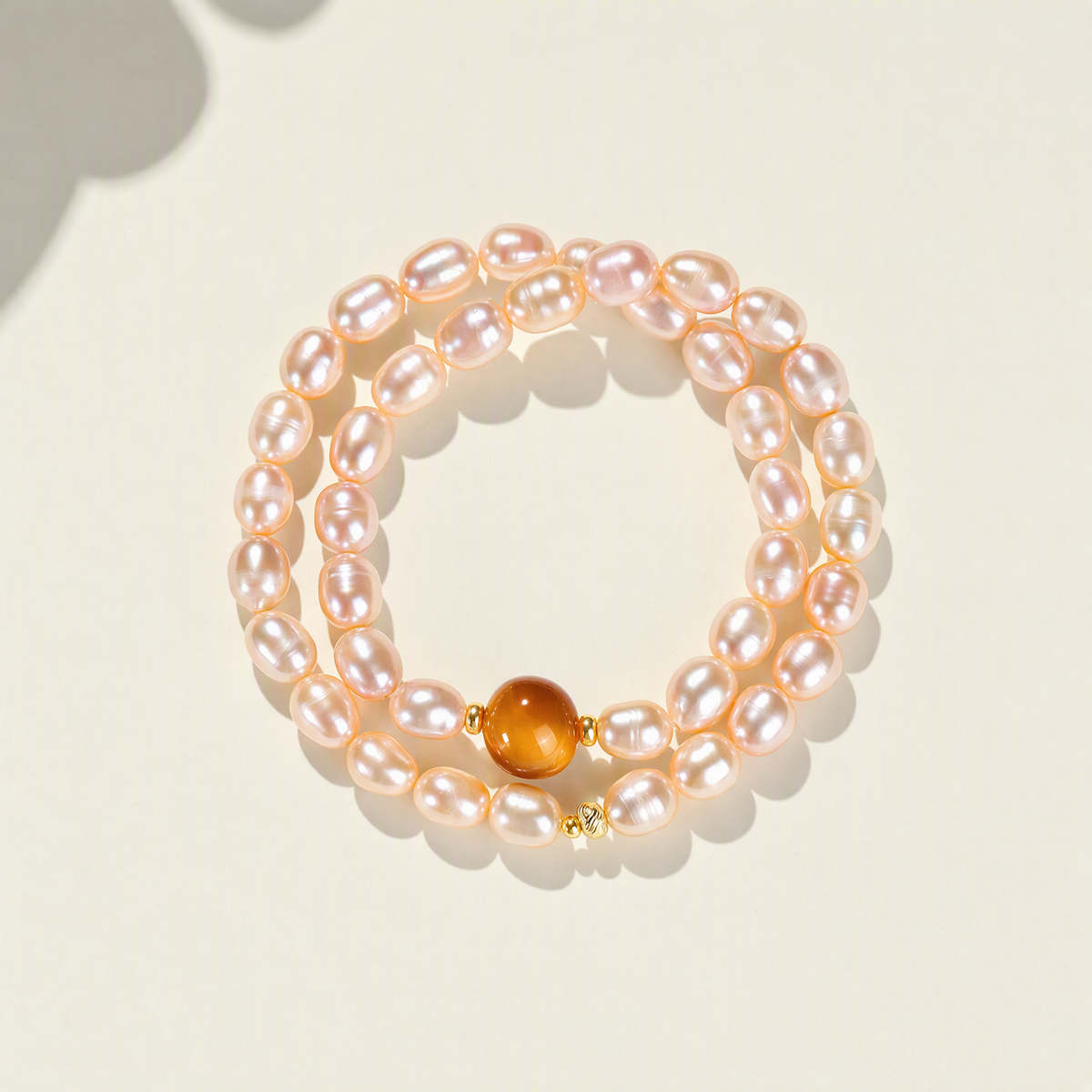 Freshwater Pearl & Golden Tiger’s Eye Multi-Wrap Bracelet