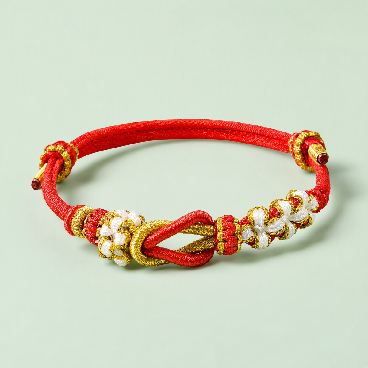 DIY Couple Woven Bracelet – Adjustable Peach Blossom String Bracelet for Custom Beads