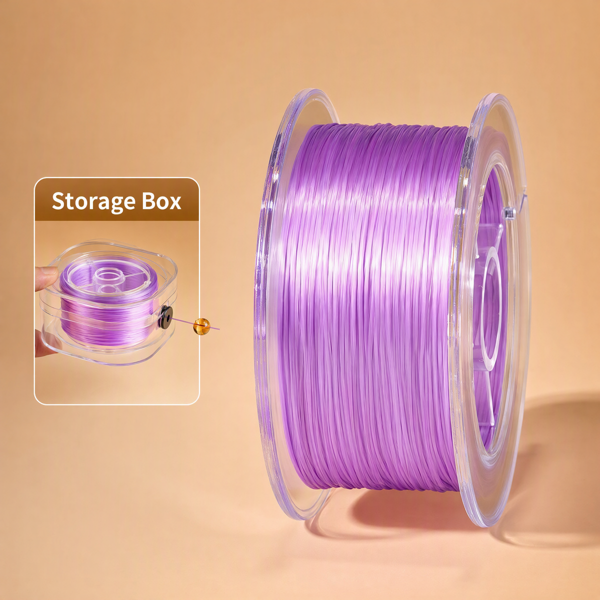 0.6mm Elastic Beading Cord for DIY Bracelets with Storage Box
