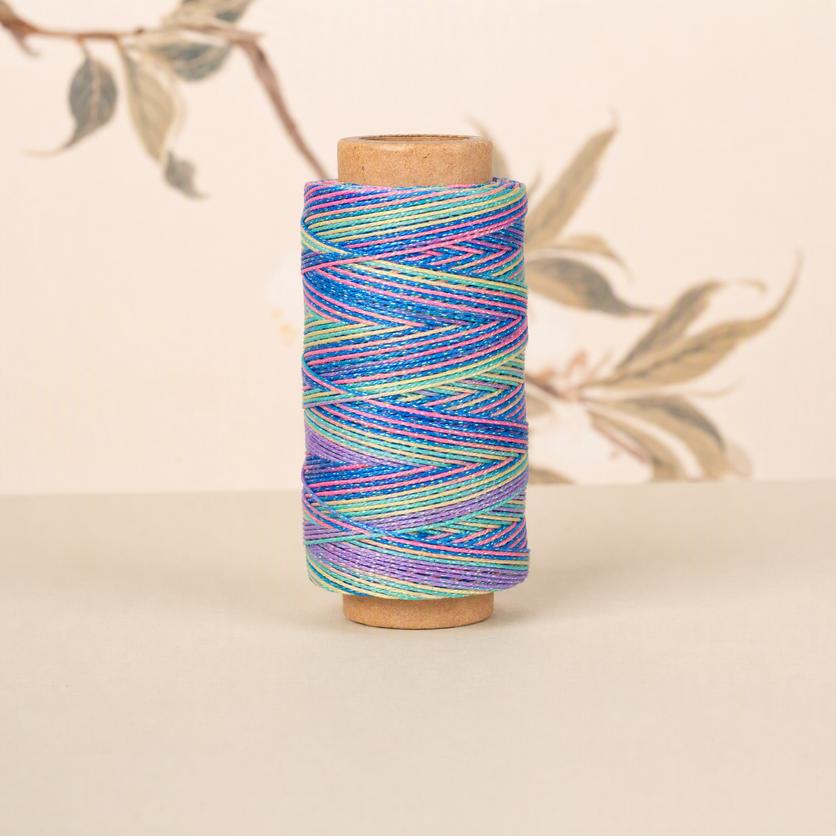 100m 6-Ply Waxed Cord for Bracelet Making – 0.5mm Starry Multicolor Thread