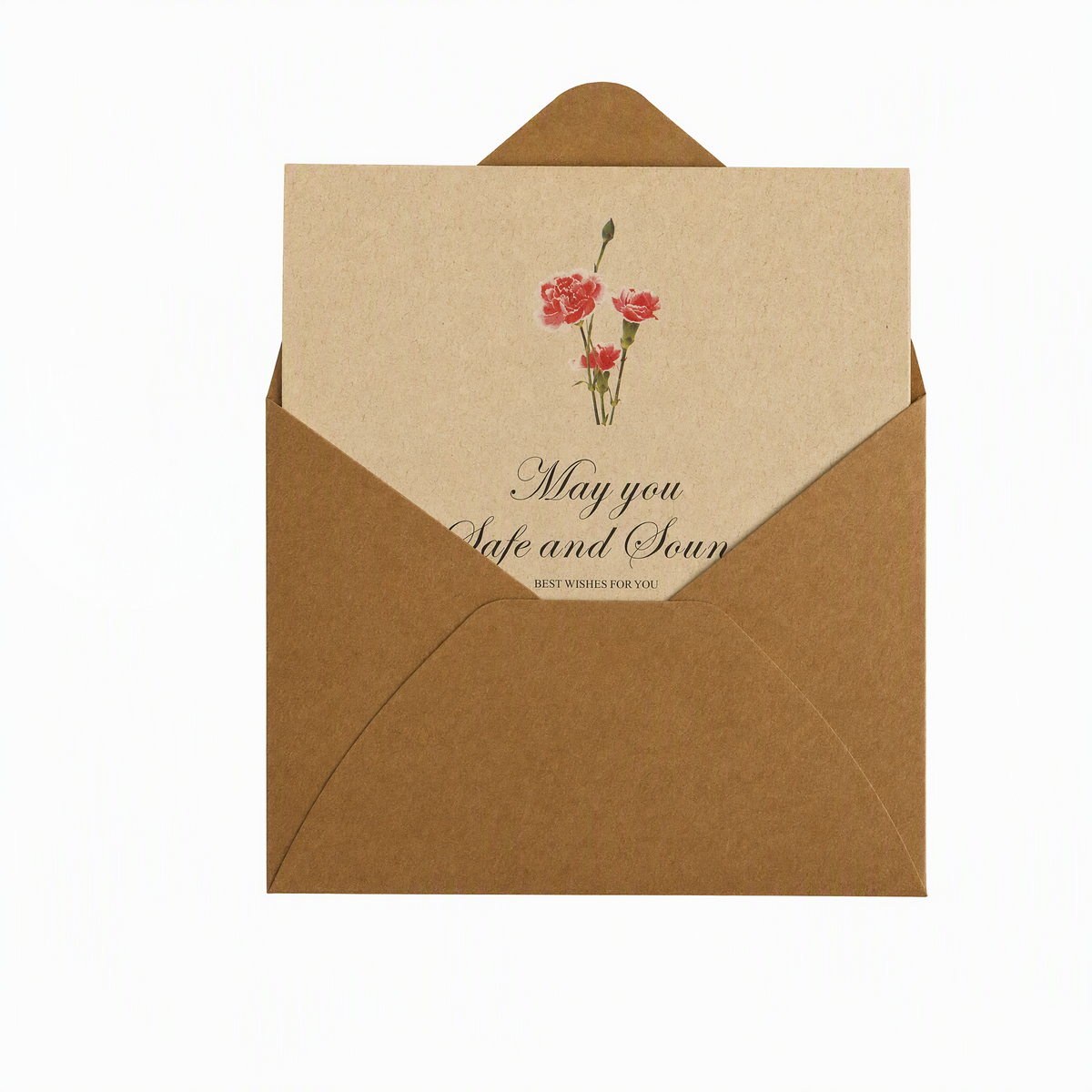 Vintage Greeting Cards with Kraft Envelopes & Gold Foil Seals – 6 Designs