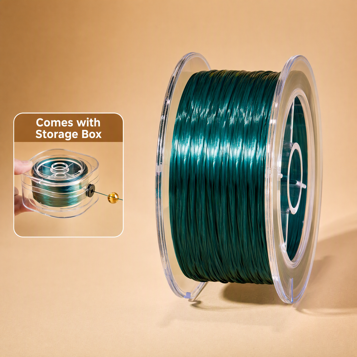 0.6mm Elastic Beading Cord for DIY Bracelets with Storage Box