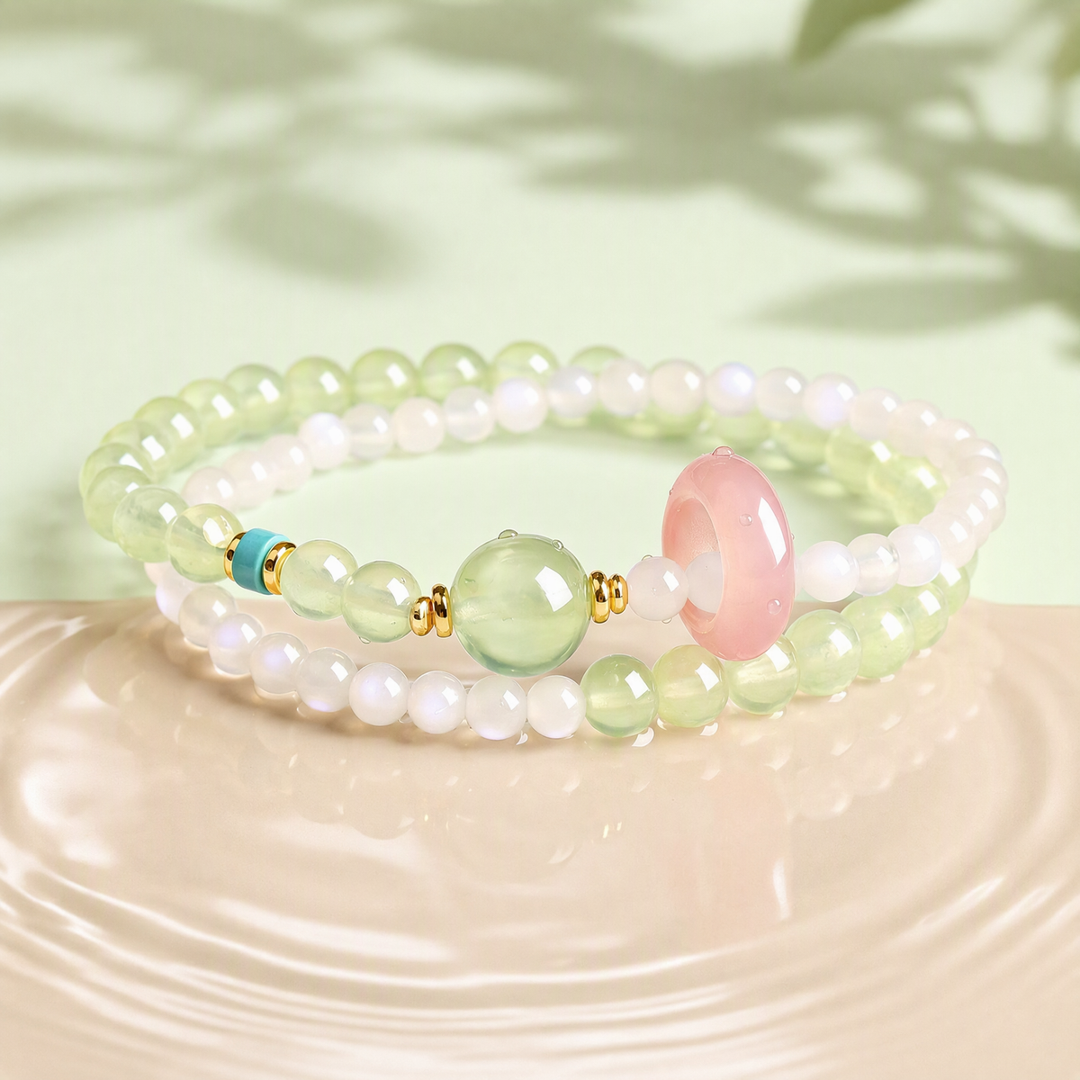 Double-Wrap Crystal Bracelet with Symbolic Charm – 10 Gemstone Designs