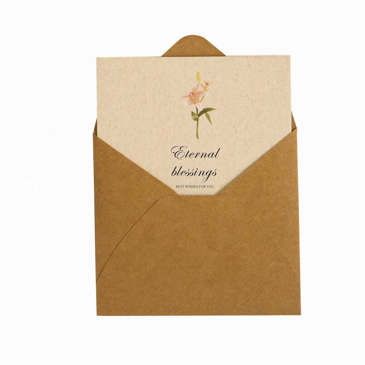 Vintage Greeting Cards with Kraft Envelopes & Gold Foil Seals – 6 Designs