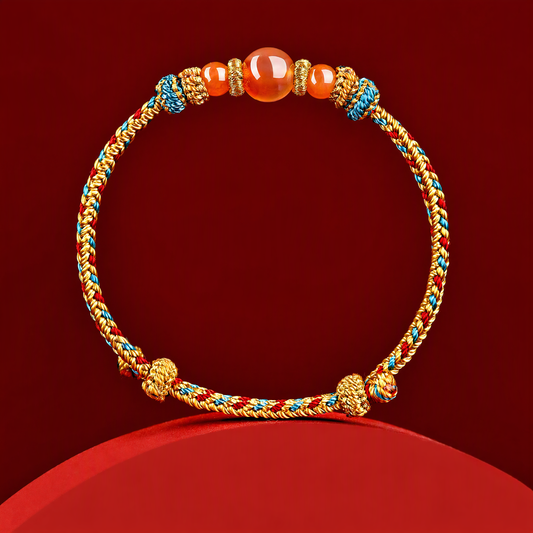Handwoven Agate Beaded Bracelet – Unisex Couple Gift
