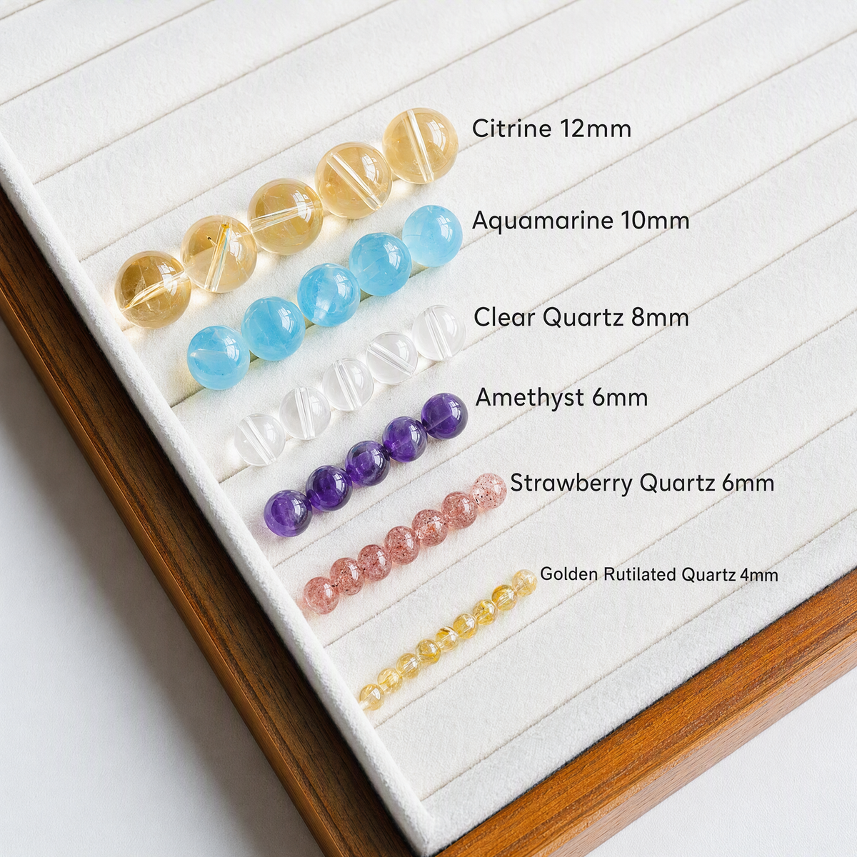 Natural Crystal Loose Beads for DIY Jewelry Making – 6 Gemstone Options