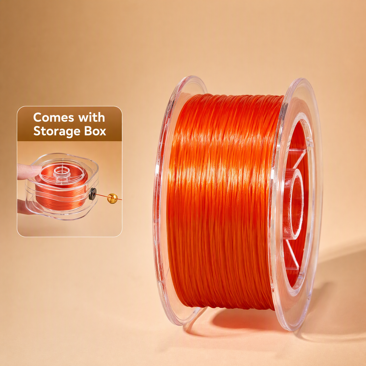 0.6mm Elastic Beading Cord for DIY Bracelets with Storage Box