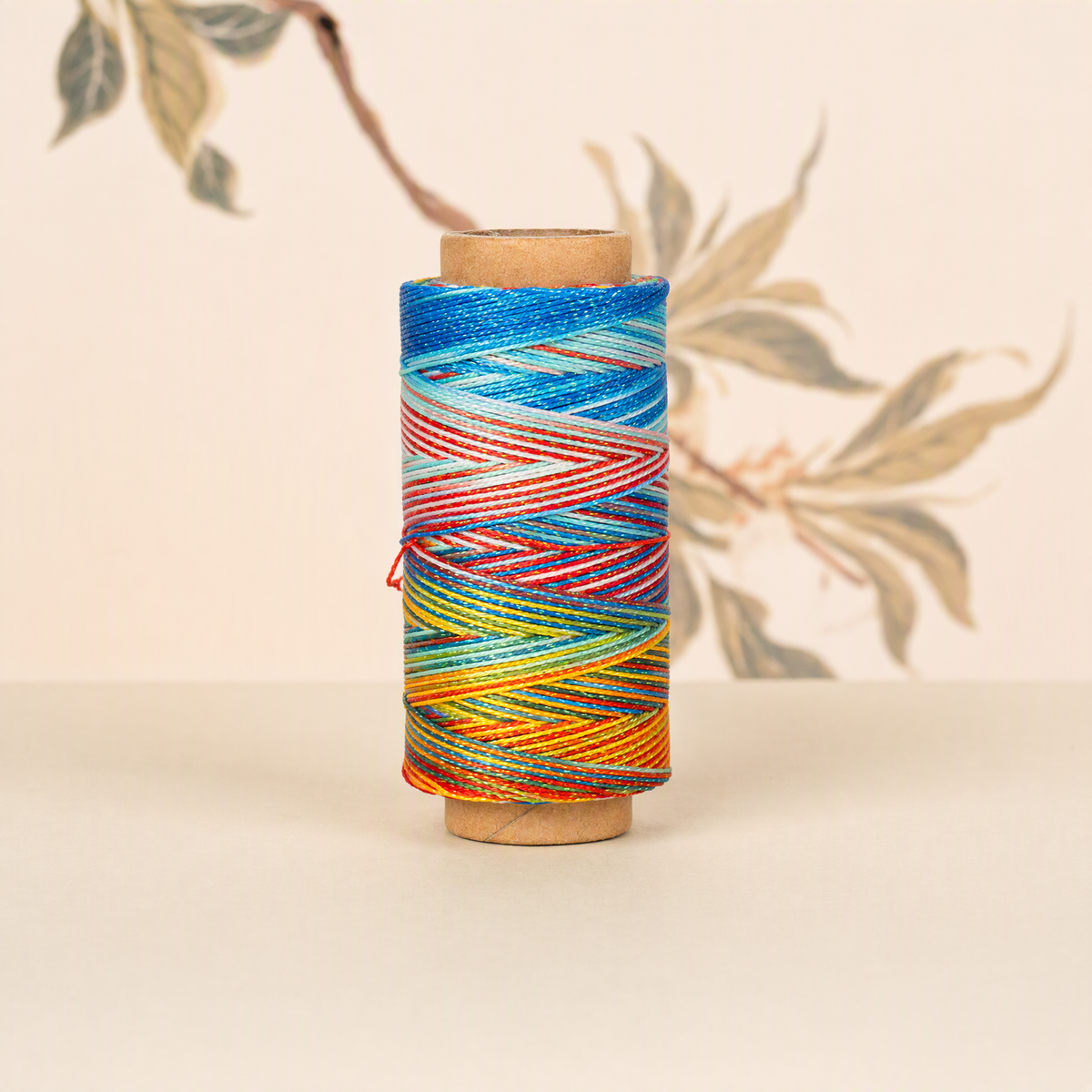 100m 6-Ply Waxed Cord for Bracelet Making – 0.5mm Starry Multicolor Thread