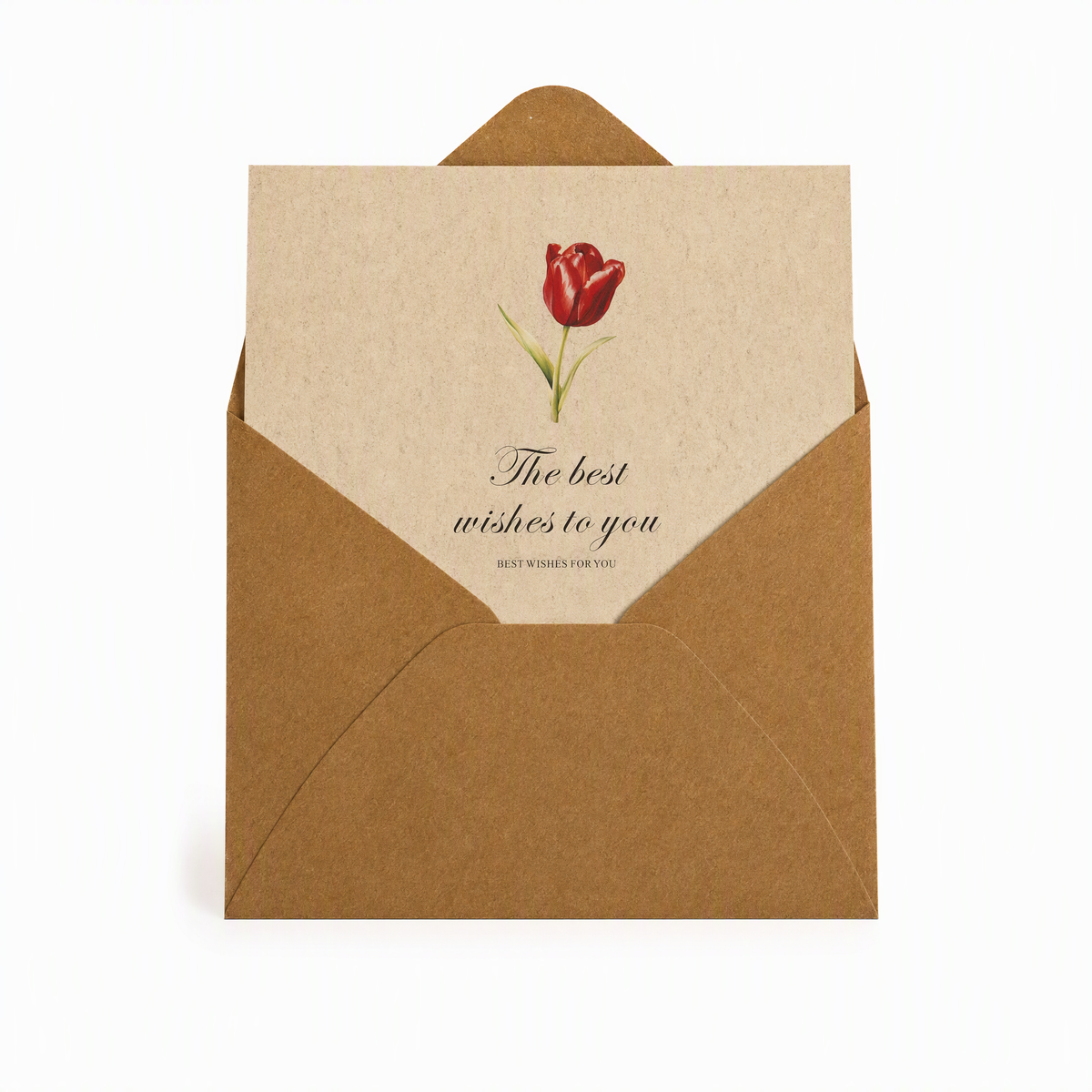 Vintage Greeting Cards with Kraft Envelopes & Gold Foil Seals – 6 Designs