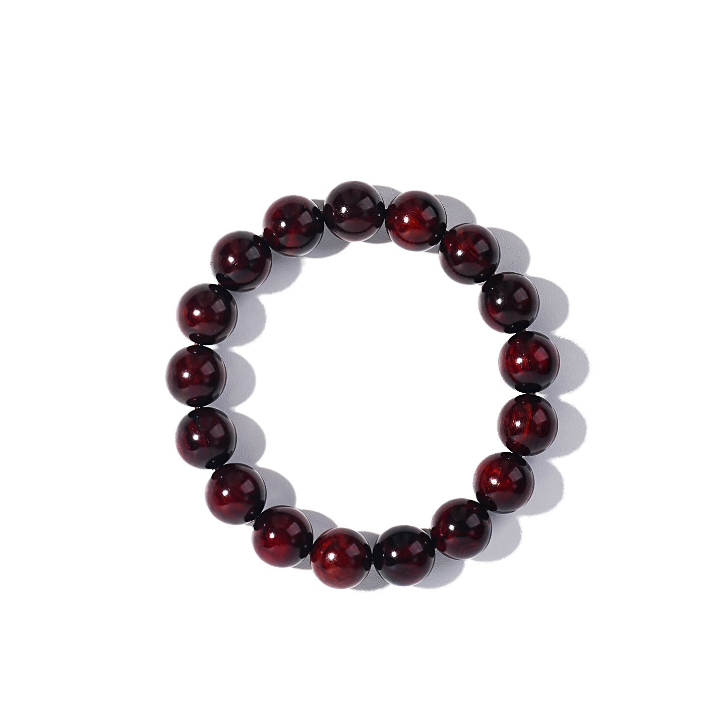 Natural Small Leaf Red Sandalwood Buddhist Prayer Beads Unisex Calming Healing Bracelet Present