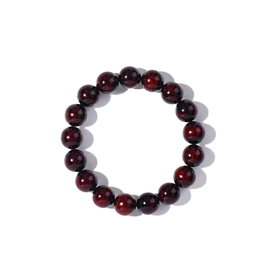 Natural Small Leaf Red Sandalwood Buddhist Prayer Beads Unisex Calming Healing Bracelet Present