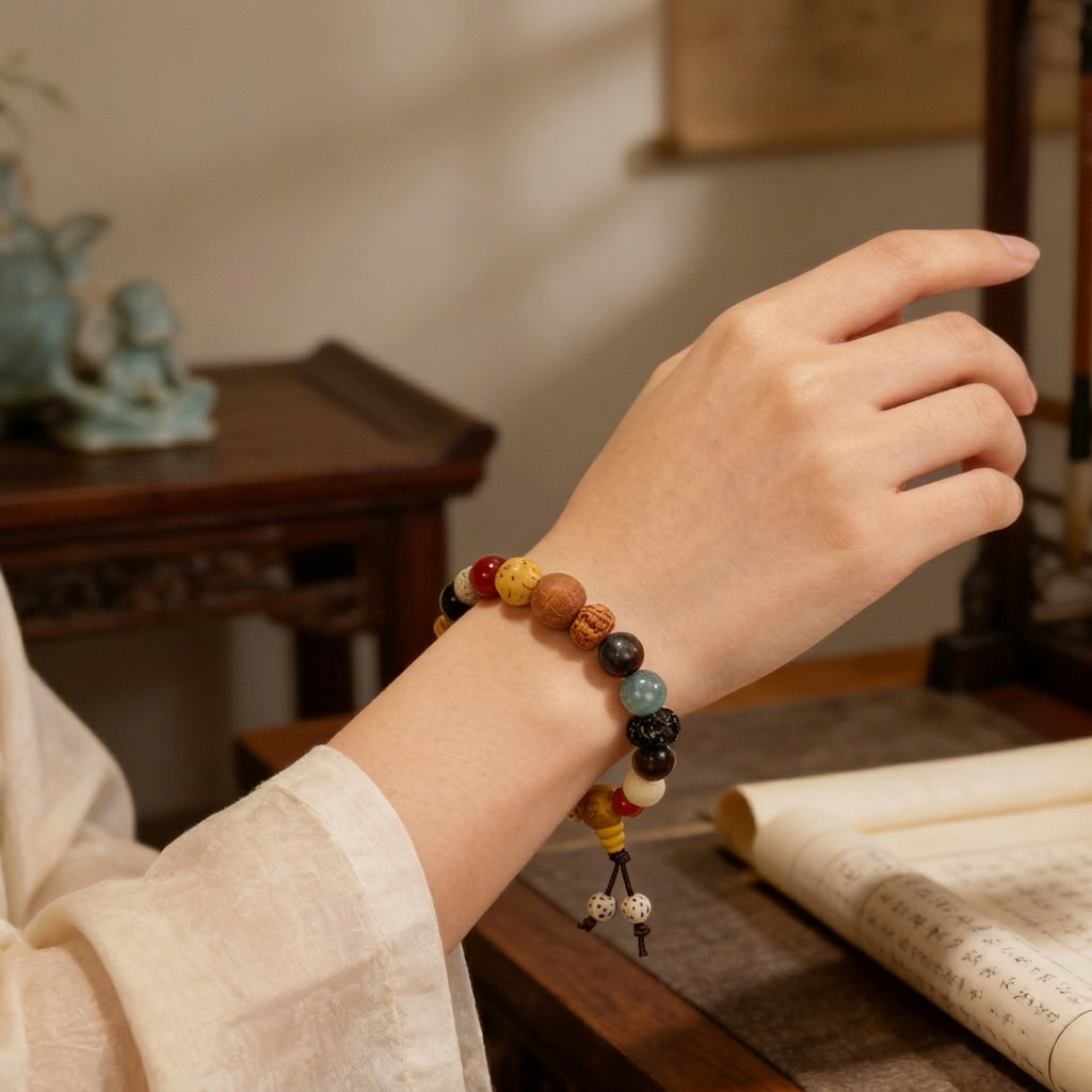 Vintage Zen Natural Seed & Crystal Bracelet | Healing Prayer Beaded Bracelet
