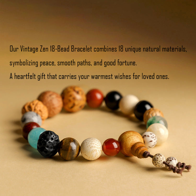 Vintage Zen Natural Seed & Crystal Bracelet | Healing Prayer Beaded Bracelet